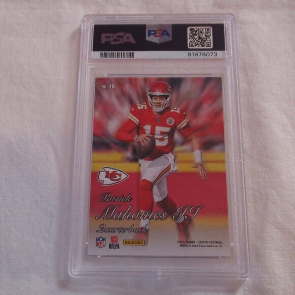 2023 ZENITH PATRICK MAHOMES II 1994 PACIFIC #18 PSA 8 - Picture 2 of 2
